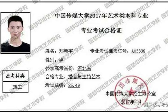 郑新宇 2017年中传播音河北省第一